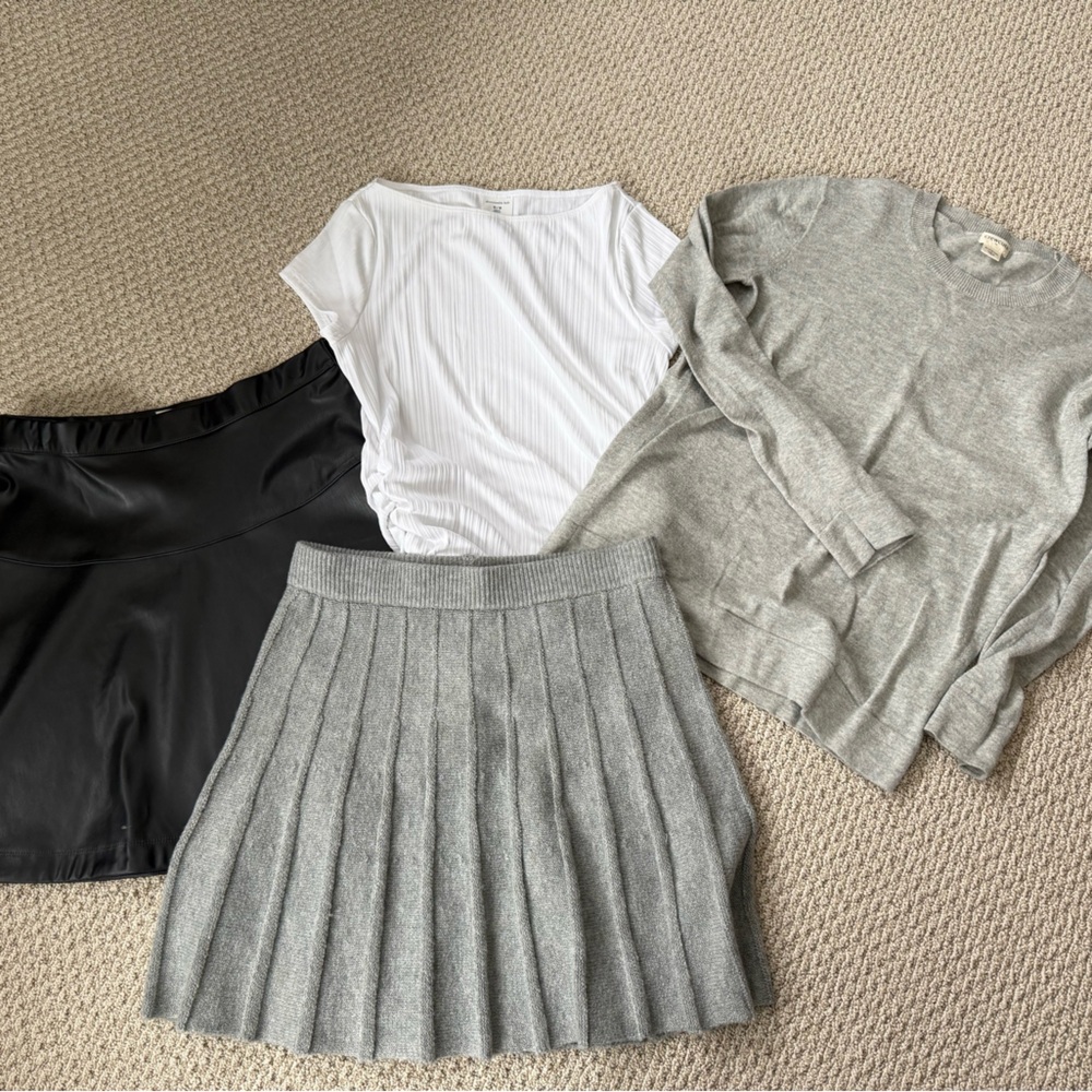 Crewcuts Black and Gray Mini Skirt Set